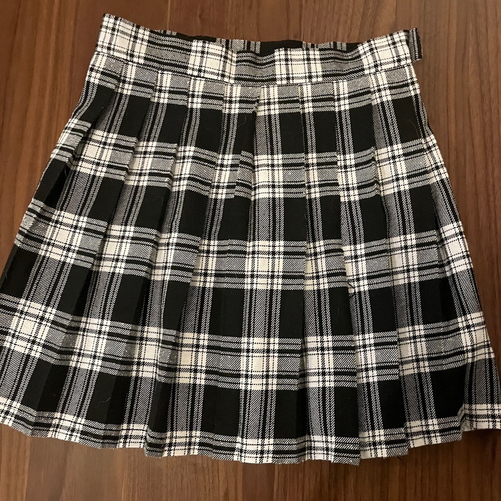 Plaid pleated skirt